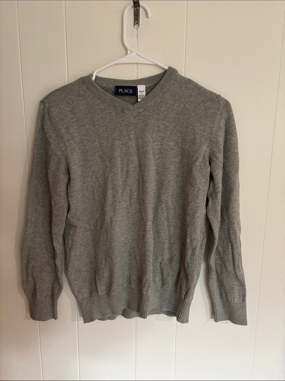 The Children's Place Gray V-Neck Sweater